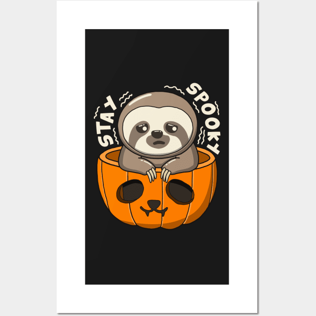 Stay Spooky Sloth Wall Art by Luna Illustration